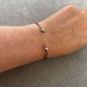 silver Elegant Silver Open Cuff Bracelet